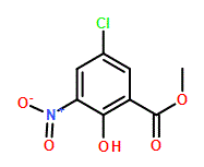 Methyl-5-chloro-2-hdyroxy-3-nitro benzoate