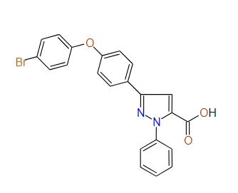 3-(4-(4-Bromophenoxy)phenyl)-1-phenyl-1H-pyrazole-5-carboxylic acid, 97%