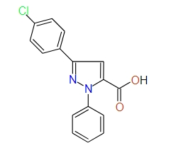 3-(4-Chlorophenyl)-1-phenyl-1H-pyrazole-5-carboxylic acid, 97%