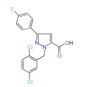1-(2,5-Dichlorobenzyl)-3-(4-fluorophenyl)-1H-pyrazole-5-carboxylic acid