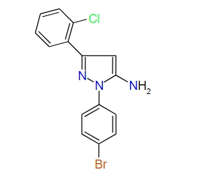 1-(4-Bromophenyl)-3-(2-chlorophenyl)-1H-pyrazol-5-amine