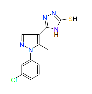 5-(1-(3-chlorophenyl)-5-methyl-1H-pyrazol-4-yl)-4H-1,2,4-triazole-3-thiol, 97%