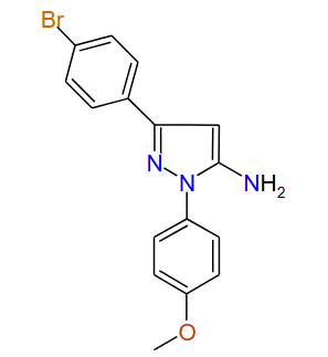 3-(4-Bromophenyl)-1-(4-methoxyphenyl)-1H-pyrazol-5-amine, 97%