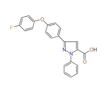 3-(4-(4-Fluorophenoxy)phenyl)-1-phenyl-1H-pyrazole-5-carboxylic acid, 97%