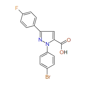 1-(4-Bromophenyl)-3-(4-fluorophenyl)-1H-pyrazole-5-carboxylic acid, 97%