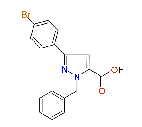 1-Benzyl-3-(4-bromophenyl)-1H-pyrazole-5-carboxylic acid, 97%