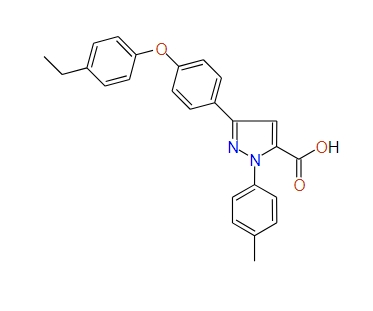 3-(4-(4-Ethylphenoxy)phenyl)-1-p-tolyl-1H-pyrazole-5-carboxylic acid, 97%
