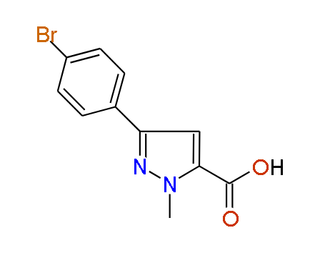 3-(4-Bromophenyl)-1-methyl-1H-pyrazole-5-carboxylic acid, 97%