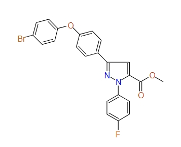 Methyl 3-(4-(4-bromophenoxy)phenyl)-1-(4-fluorophenyl)-1H-pyrazole-5-carboxylate, 97%