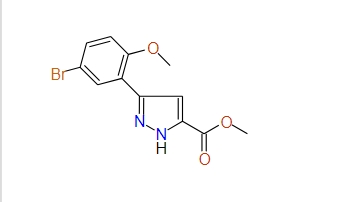 ,Methyl 3-(5-bromo-2-methoxyphenyl)-1H-pyrazole-5-carboxylate, To be checked