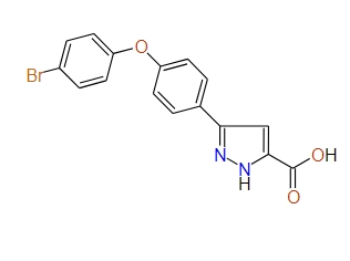 3-(4-(4-Bromophenoxy)phenyl)-1H-pyrazole-5-carboxylic acid, 97%