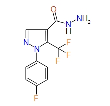 5-(Trifluoromethyl)-1-(4-fluorophenyl)-1H-pyrazole-4-carbohydrazide, 97%