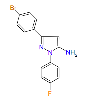 3-(4-bromophenyl)-1-(4-fluorophenyl)-1H-pyrazol-5-amine, 97%