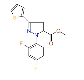 Methyl 1-(2,4-difluorophenyl)-3-(thiophen-2-yl)-1H-pyrazole-5-carboxylate