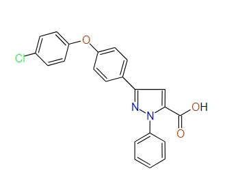 3-(4-(4-Chlorophenoxy)phenyl)-1-phenyl-1H-pyrazole-5-carboxylic acid, 97%