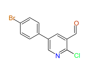 5-(4-Bromophenyl)-2-chloropyridine-3-carbaldehyde, 97%