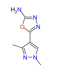 5-(1,3-Dimethyl-1H-pyrazol-4-yl)-1,3,4-oxadiazol-2-amine, 97%