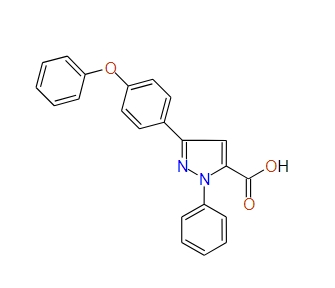 3-(4-Phenoxyphenyl)-1-phenyl-1H-pyrazole-5-carboxylic acid, 97%