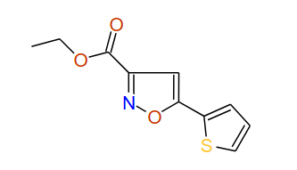 Ethyl 5-(thiophen-2-yl)isoxazole-3-carboxylate, 97%