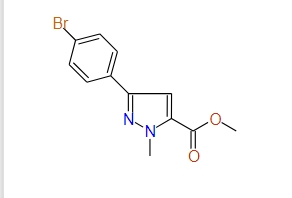 Methyl 3-(4-bromophenyl)-1-methyl-1H-pyrazole-5-carboxylate, 97%