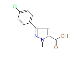 3-(4-Chlorophenyl)-1-methyl-1H-pyrazole-5-carboxylic acid, 97%