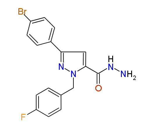 1-(4-Fluorobenzyl)-3-(4-bromophenyl)-1H-pyrazole-5-carbohydrazide, 97%