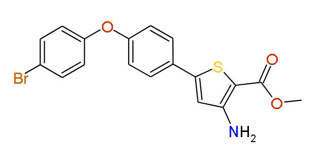 Methyl 5-(4-(4-bromophenoxy)phenyl)-3-aminothiophene-2-carboxylate, 97%