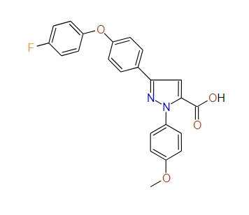 3-(4-(4-Fluorophenoxy)phenyl)-1-(4-methoxyphenyl)-1H-pyrazole-5-carboxylic acid, 97%