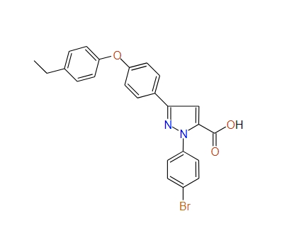 3-(4-(4-Ethylphenoxy)phenyl)-1-(4-bromophenyl)-1H-pyrazole-5-carboxylic acid, 97%