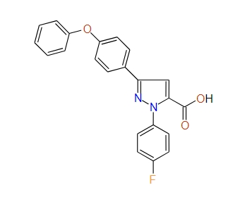 1-(4-Fluorophenyl)-3-(4-phenoxyphenyl)-1H-pyrazole-5-carboxylic acid, 97%