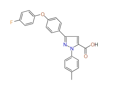 3-(4-(4-Fluorophenoxy)phenyl)-1-p-tolyl-1H-pyrazole-5-carboxylic acid, 97%