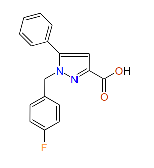 1-(4-Fluorobenzyl)-5-phenyl-1H-pyrazole-3-carboxylic acid, 97%