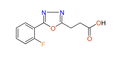 3-(5-(2-Fluorophenyl)-1,3,4-oxadiazol-2-yl)propanoic acid, 97%