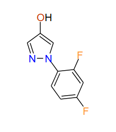 1-(2,4-Difluorophenyl)-1H-pyrazol-4-ol, 97%