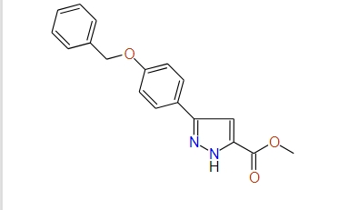 Methyl 3-(4-(benzyloxy)phenyl)-1H-pyrazole-5-carboxylate, 96%