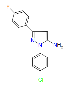 1-(4-Chlorophenyl)-3-(4-fluorophenyl)-1H-pyrazol-5-amine, 97%