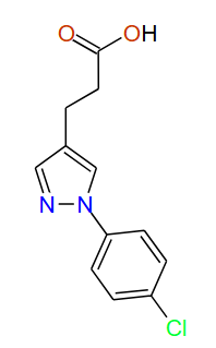3-(1-(4-Chlorophenyl)-1H-pyrazol-4-yl)propanoic acid, 97%