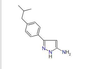 3-(4-Isobutylphenyl)-1H-pyrazol-5-amine, 97%