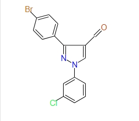 3-(4-Bromophenyl)-1-(3-chlorophenyl)-1H-pyrazole-4-carbaldehyde, 97%
