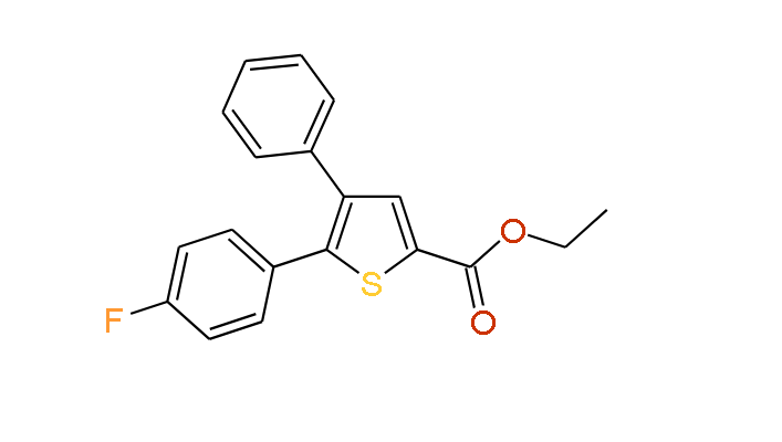 Ethyl 5-(4-fluorophenyl)-4-phenylthiophene-2-carboxylate, 97%