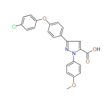 3-(4-(4-Chlorophenoxy)phenyl)-1-(4-methoxyphenyl)-1H-pyrazole-5-carboxylic acid, 97%