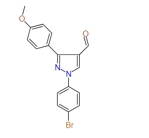 1-(4-Bromophenyl)-3-(4-methoxyphenyl)-1H-pyrazole-4-carbaldehyde, 97%