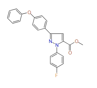 Methyl 1-(4-fluorophenyl)-3-(4-phenoxyphenyl)-1H-pyrazole-5-carboxylate, 97%
