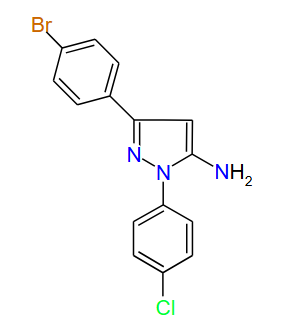 3-(4-bromophenyl)-1-(4-chlorophenyl)-1H-pyrazol-5-amine, 97%