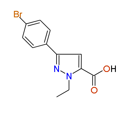 3-(4-Bromophenyl)-1-ethyl-1H-pyrazole-5-carboxylic acid, 97%