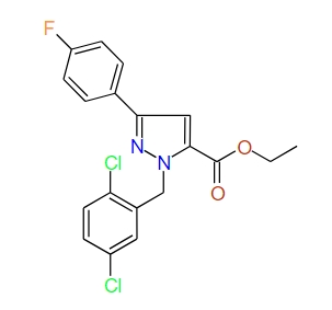 Ethyl 1-(2,5-dichlorobenzyl)-3-(4-fluorophenyl)-1H-pyrazole-5-carboxylate