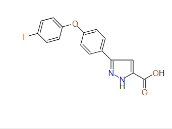 3-(4-(4-Fluorophenoxy)phenyl)-1H-pyrazole-5-carboxylic acid, 97%