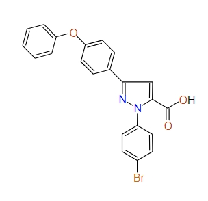 1-(4-Bromophenyl)-3-(4-phenoxyphenyl)-1H-pyrazole-5-carboxylic acid, 97%