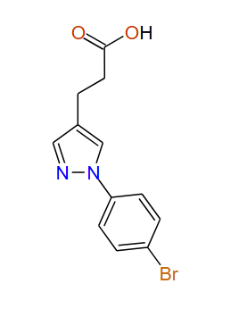 3-(1-(4-Bromophenyl)-1H-pyrazol-4-yl)propanoic acid, 97%
