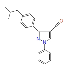 3-(4-Isobutylphenyl)-1-phenyl-1H-pyrazole-4-carbaldehyde, 97%